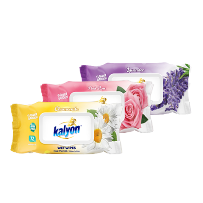 Kalyon Wet Wipes Rose 100pcs