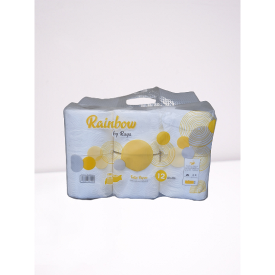 Rainbow Yellow Toilet Papers 1Kg (12 pcs) (2-Ply)