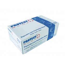 Protect Plus Disposable Gloves (Latex, White, Large, Lightly Powdered)