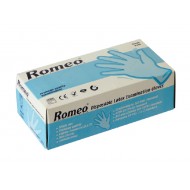 Romeo Disposable Gloves (Latex, White, Medium, Lightly Powdered) Romeo Disposable Gloves (Latex, White, Medium, Lightly Powdered)